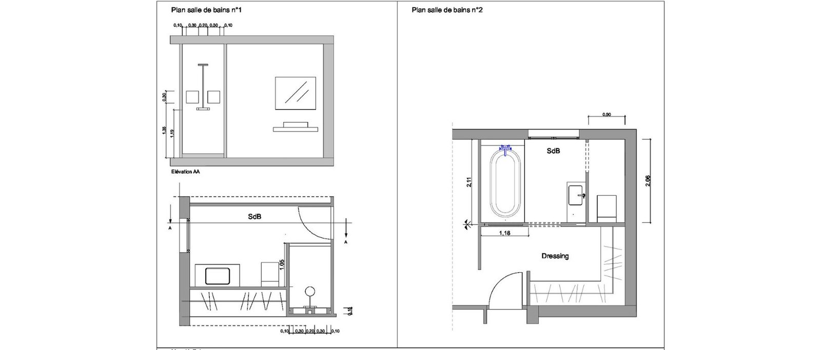 rénovation de maison à Dijon - plan - Batine